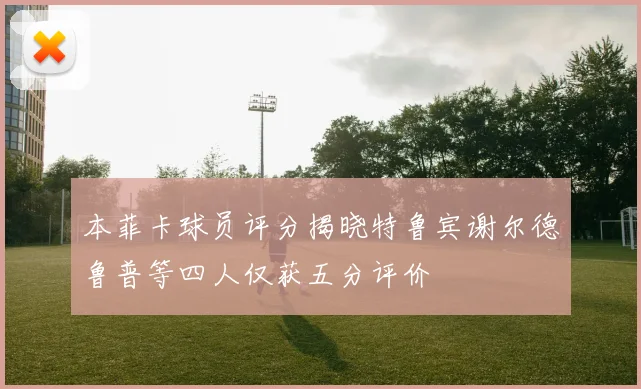 本菲卡球员评分揭晓特鲁宾谢尔德鲁普等四人仅获五分评价
